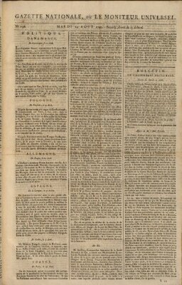 Gazette nationale, ou le moniteur universel (Le moniteur universel) Dienstag 24. August 1790