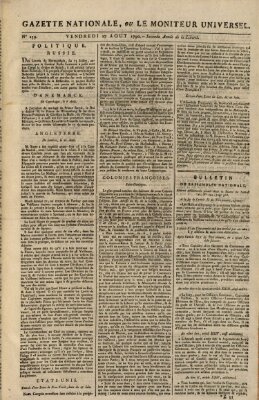 Gazette nationale, ou le moniteur universel (Le moniteur universel) Freitag 27. August 1790