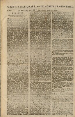 Gazette nationale, ou le moniteur universel (Le moniteur universel) Sonntag 29. August 1790