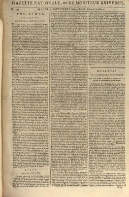 Gazette nationale, ou le moniteur universel (Le moniteur universel) Dienstag 7. September 1790