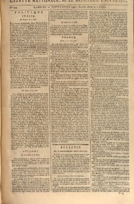 Gazette nationale, ou le moniteur universel (Le moniteur universel) Samstag 11. September 1790