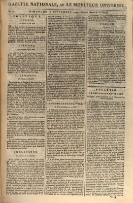 Gazette nationale, ou le moniteur universel (Le moniteur universel) Sonntag 12. September 1790