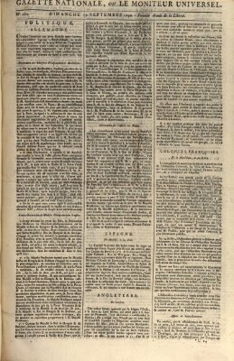 Gazette nationale, ou le moniteur universel (Le moniteur universel) Sonntag 19. September 1790