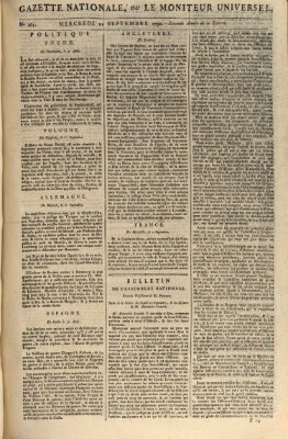 Gazette nationale, ou le moniteur universel (Le moniteur universel) Mittwoch 22. September 1790