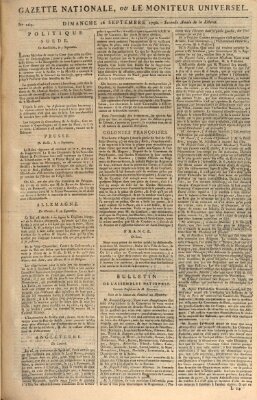 Gazette nationale, ou le moniteur universel (Le moniteur universel) Sonntag 26. September 1790