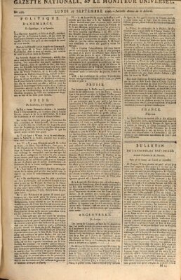 Gazette nationale, ou le moniteur universel (Le moniteur universel) Montag 27. September 1790