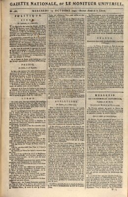 Gazette nationale, ou le moniteur universel (Le moniteur universel) Mittwoch 13. Oktober 1790