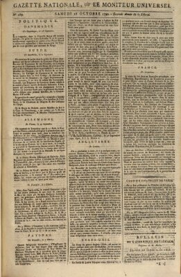 Gazette nationale, ou le moniteur universel (Le moniteur universel) Samstag 16. Oktober 1790