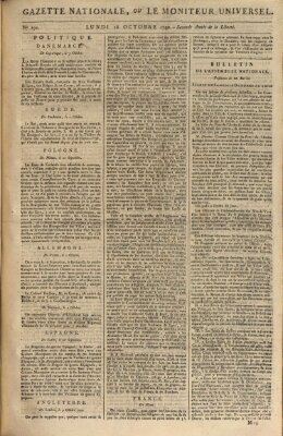 Gazette nationale, ou le moniteur universel (Le moniteur universel) Montag 18. Oktober 1790