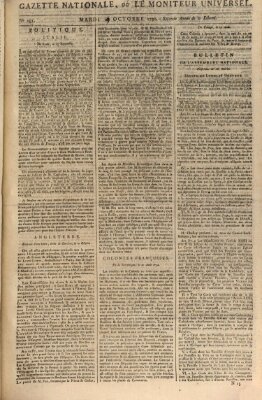 Gazette nationale, ou le moniteur universel (Le moniteur universel) Dienstag 19. Oktober 1790