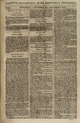 Gazette nationale, ou le moniteur universel (Le moniteur universel) Mittwoch 20. Oktober 1790