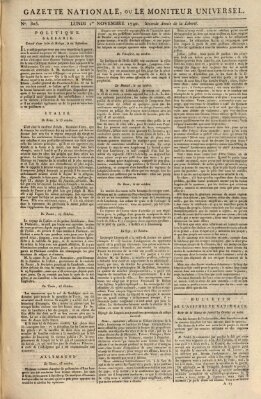 Gazette nationale, ou le moniteur universel (Le moniteur universel) Montag 1. November 1790