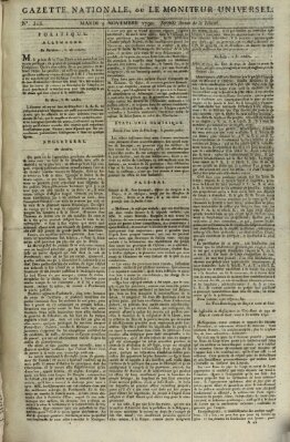 Gazette nationale, ou le moniteur universel (Le moniteur universel) Dienstag 9. November 1790