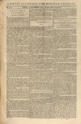 Gazette nationale, ou le moniteur universel (Le moniteur universel) Montag 15. November 1790