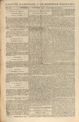 Gazette nationale, ou le moniteur universel (Le moniteur universel) Sonntag 21. November 1790