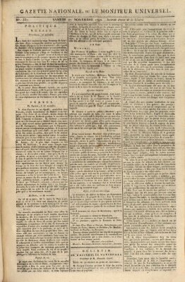 Gazette nationale, ou le moniteur universel (Le moniteur universel) Samstag 27. November 1790