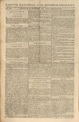 Gazette nationale, ou le moniteur universel (Le moniteur universel) Sonntag 28. November 1790