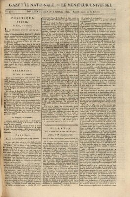 Gazette nationale, ou le moniteur universel (Le moniteur universel) Montag 29. November 1790