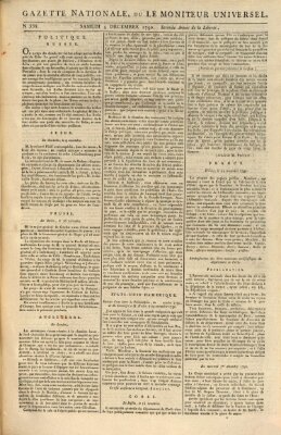 Gazette nationale, ou le moniteur universel (Le moniteur universel) Samstag 4. Dezember 1790