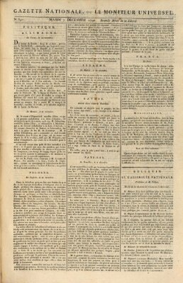 Gazette nationale, ou le moniteur universel (Le moniteur universel) Dienstag 7. Dezember 1790