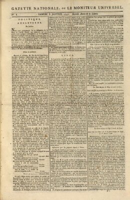 Gazette nationale, ou le moniteur universel (Le moniteur universel) Samstag 8. Januar 1791