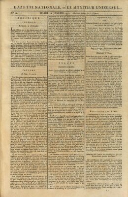 Gazette nationale, ou le moniteur universel (Le moniteur universel) Dienstag 11. Januar 1791