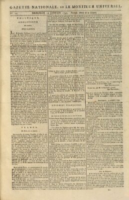 Gazette nationale, ou le moniteur universel (Le moniteur universel) Mittwoch 12. Januar 1791