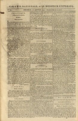 Gazette nationale, ou le moniteur universel (Le moniteur universel) Sonntag 16. Januar 1791