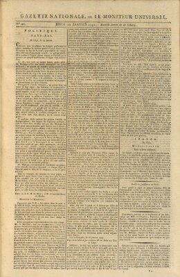 Gazette nationale, ou le moniteur universel (Le moniteur universel) Donnerstag 20. Januar 1791