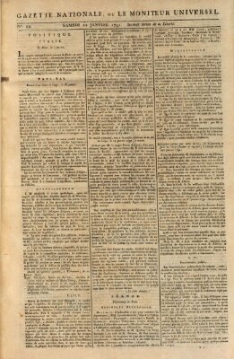 Gazette nationale, ou le moniteur universel (Le moniteur universel) Samstag 22. Januar 1791