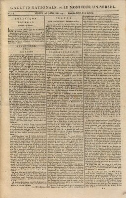 Gazette nationale, ou le moniteur universel (Le moniteur universel) Dienstag 25. Januar 1791