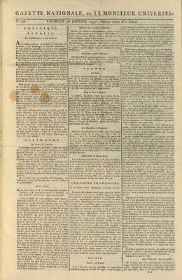 Gazette nationale, ou le moniteur universel (Le moniteur universel) Freitag 28. Januar 1791