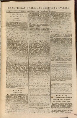 Gazette nationale, ou le moniteur universel (Le moniteur universel) Samstag 29. Januar 1791