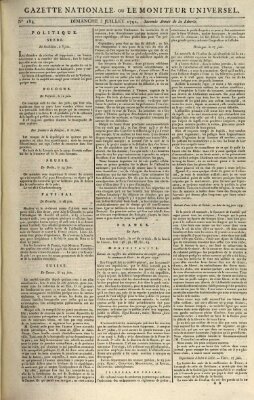 Gazette nationale, ou le moniteur universel (Le moniteur universel) Sonntag 3. Juli 1791