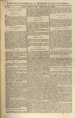 Gazette nationale, ou le moniteur universel (Le moniteur universel) Donnerstag 7. Juli 1791