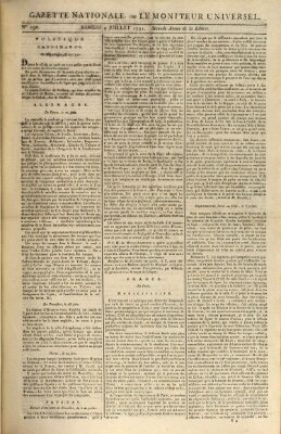 Gazette nationale, ou le moniteur universel (Le moniteur universel) Samstag 9. Juli 1791