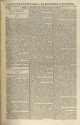 Gazette nationale, ou le moniteur universel (Le moniteur universel) Donnerstag 14. Juli 1791