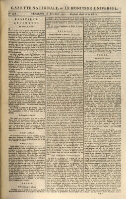 Gazette nationale, ou le moniteur universel (Le moniteur universel) Freitag 15. Juli 1791