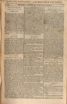 Gazette nationale, ou le moniteur universel (Le moniteur universel) Sonntag 24. Juli 1791