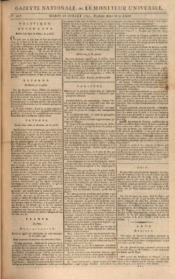 Gazette nationale, ou le moniteur universel (Le moniteur universel) Dienstag 26. Juli 1791