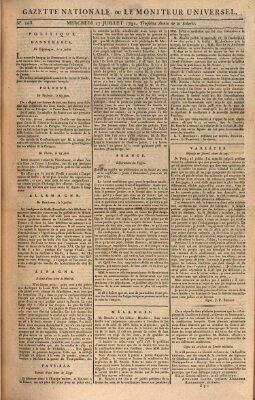 Gazette nationale, ou le moniteur universel (Le moniteur universel) Mittwoch 27. Juli 1791