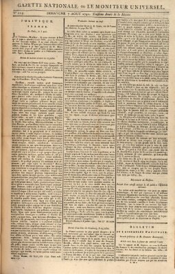 Gazette nationale, ou le moniteur universel (Le moniteur universel) Sonntag 7. August 1791