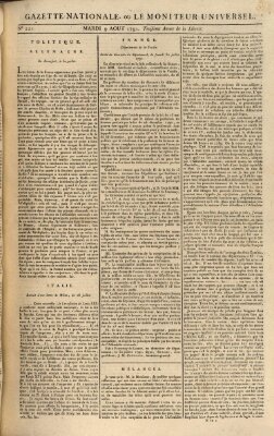 Gazette nationale, ou le moniteur universel (Le moniteur universel) Dienstag 9. August 1791