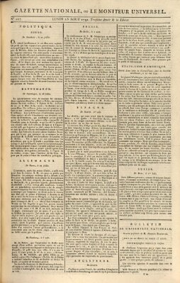 Gazette nationale, ou le moniteur universel (Le moniteur universel) Montag 15. August 1791