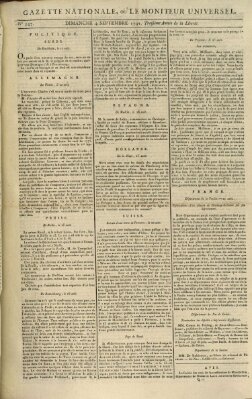 Gazette nationale, ou le moniteur universel (Le moniteur universel) Sonntag 4. September 1791