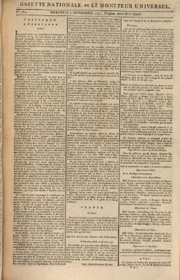 Gazette nationale, ou le moniteur universel (Le moniteur universel) Mittwoch 7. September 1791