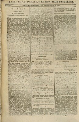 Gazette nationale, ou le moniteur universel (Le moniteur universel) Samstag 17. September 1791