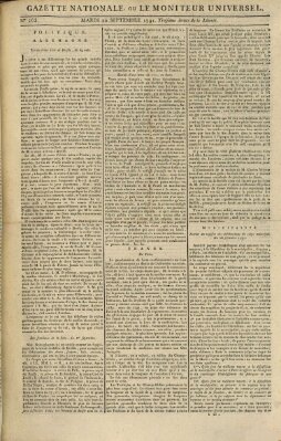 Gazette nationale, ou le moniteur universel (Le moniteur universel) Dienstag 20. September 1791