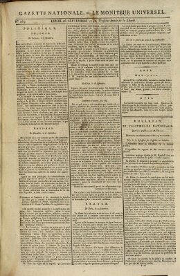 Gazette nationale, ou le moniteur universel (Le moniteur universel) Montag 26. September 1791