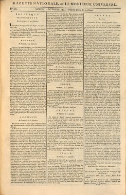 Gazette nationale, ou le moniteur universel (Le moniteur universel) Samstag 1. Oktober 1791